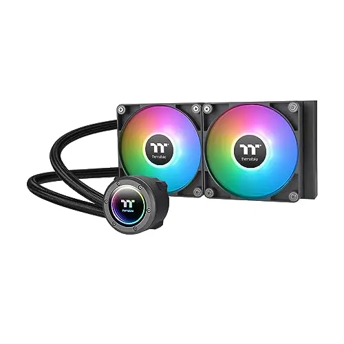 Thermaltake TH240 ARGB Sync V2: Refrigeración Líquida AIO RGB 240mm, 500-2000 RPM, Control ARGB