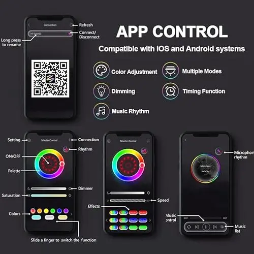 Proyector de Luz de Atardecer JIMEI RGB 360° con Control Remoto y APP para Decorar Tu Hogar - imagen 4