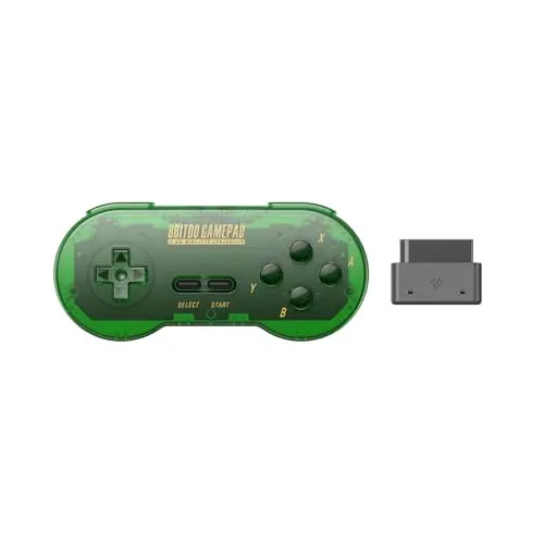 Gamepad 8Bitdo SN30 2.4G Inalámbrico para SNES/SFC - Edición Verde Jade