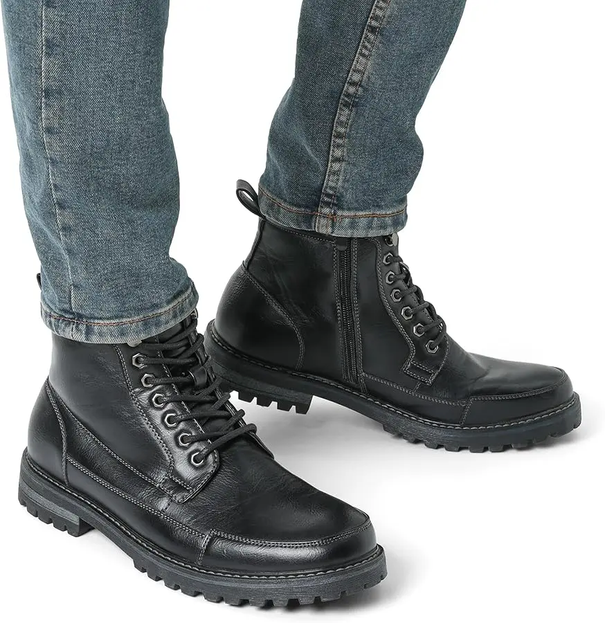 Bruno Marc - Botas para hombre de combate estilo Oxford para motocicleta - imagen 2