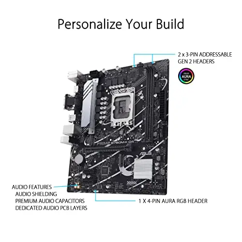 Placa Base ASUS Prime B760M-K D4 mATX con Soporte para PCIe 4.0 y Aura Sync RGB - imagen 4