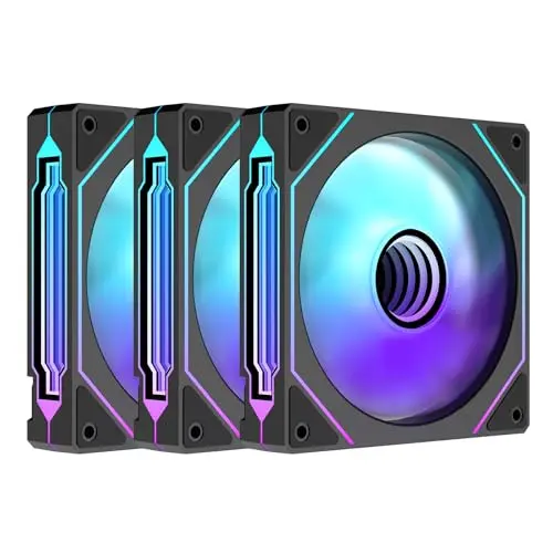 Ventiladores ARGB Jungle Leopard Prism4 Pro X3 120mm con Efecto Espejo Infinito, Pack Triple