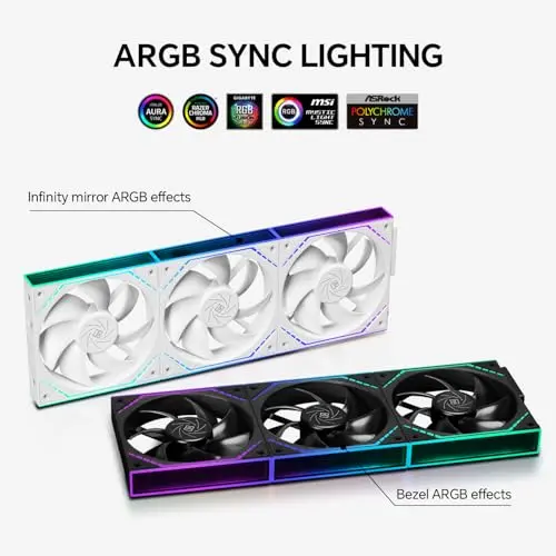 Ventiladores Thermalright TL-M12Q X3 120mm ARGB - 2000RPM, Alta Flujo de Aire, 3-Pack - imagen 4