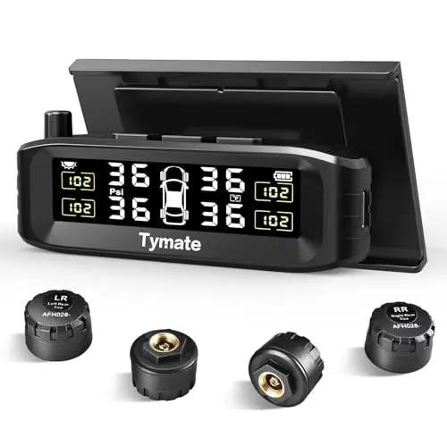 Tymate TM8 Sistema de Monitoreo de Presión de Neumáticos - 4 Sensores con Alerta Multisistema
