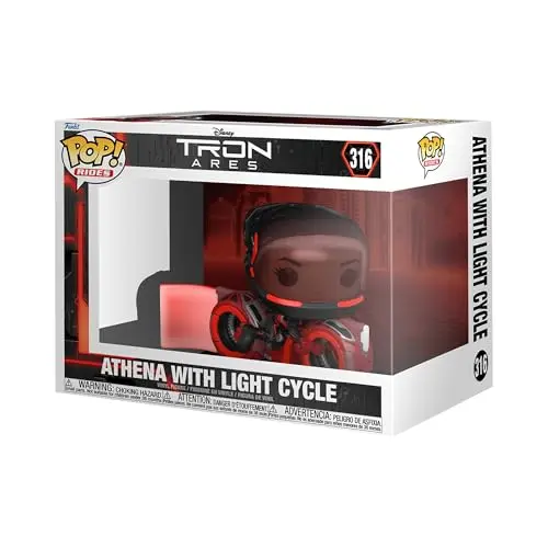 Funko Pop! Ride: Tron - Athena con Light Cycle - Figura de Colección
