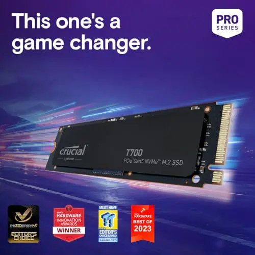 Crucial T700 1TB Gen5 NVMe M.2 SSD - Velocidades de hasta 11,700 MB/s - DirectStorage Habilitado - imagen 5