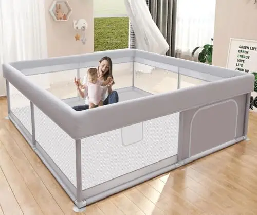 Hiaksedt Parque para Bebés 50x50 Pulgadas, Amplio y Seguro para Niños