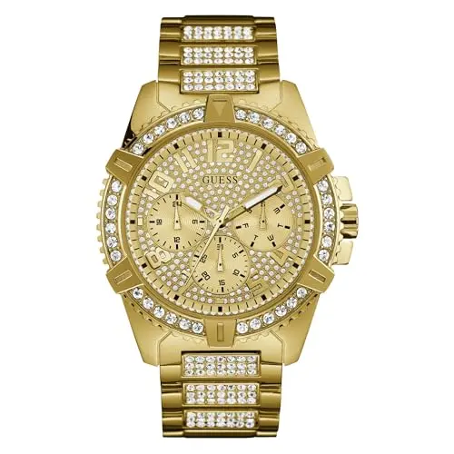 Reloj GUESS U0799G2 Dorado con Cristales y Funciones de Día y Fecha
