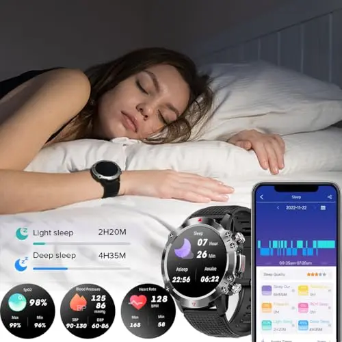 Reloj inteligente Zocowear 1.39" con monitor de salud y 100+ modos deportivos, IP67  - imagen 5