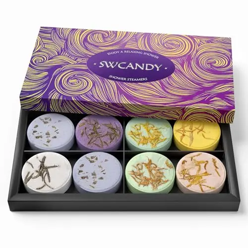 SWCANDY Aromatherapy Shower Steamers para el Hogar - 8 Pcs de Aromas Naturales