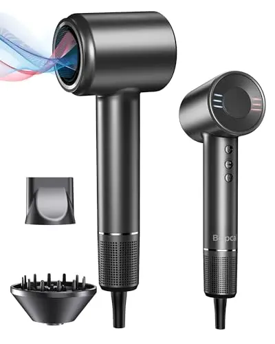 Secador de Pelo Ionic, Alta Velocidad con Difusor para Mujeres - Secado Rápido y Cuidado Iónico