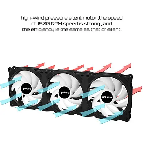 Ventilador upHere 360mm RGB PWM para PC: Refrigeración potente y silenciosa - imagen 3