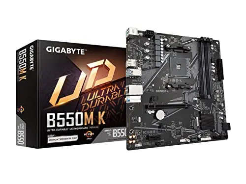 Placa base GIGABYTE B550M K Micro-ATX AM4 para Ryzen 5000/4000/3000 con PCIe 4.0 y USB 3.2