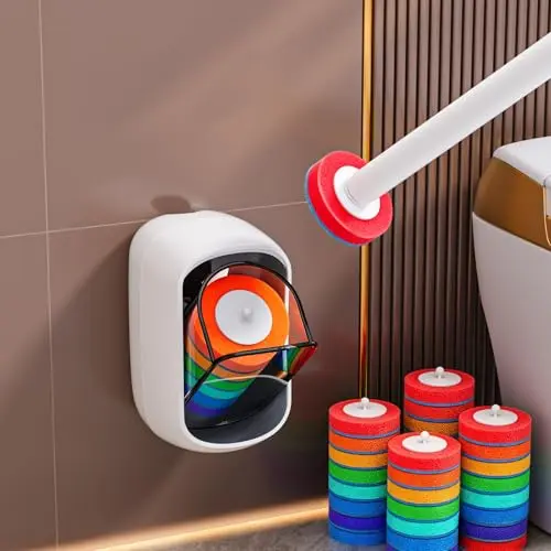 Cepillo de Baño Desechable con 35 Pads de Recarga, Almacenamiento Automático y Activación por Agua