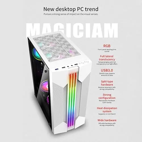 Caja Gaming PC Mid-Tower ATX/M-ATX/Mini-ITX con Cristal Templado y Soporte de Enfriamiento. - imagen 2