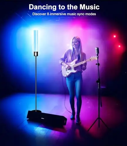 Lámpara de Pie Luckystyle RGBICW, 1500 Lúmenes, Control App y Sincronización Musical - imagen 5