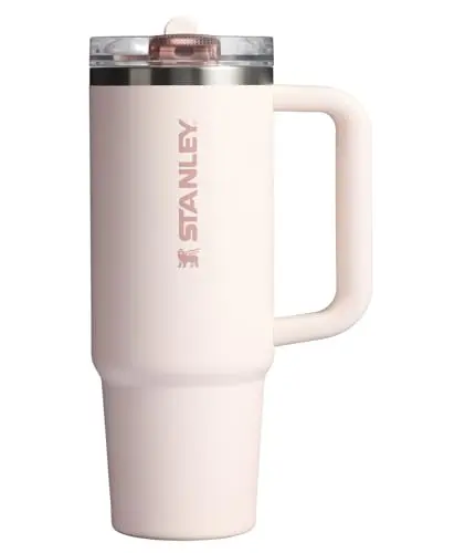 Taza STANLEY Quencher ProTour Flipstraw de 30 oz en Rose Quartz - Hidratación sin fugas