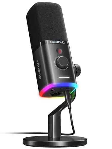 Micrófono MAONO PD100X USB/XLR para Podcasting y Streaming: audio nítido y personalización RGB