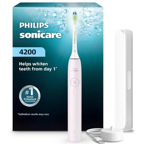 Cepillo de dientes eléctrico Philips Sonicare 4200 recargable en color rosa