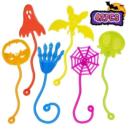 42 Piezas de Manos Pegajosas Halloween para Fiestas Infantiles