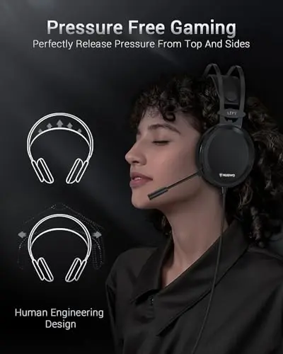 Prime: Auriculares Gaming NUBWO N7: Sonido Estéreo, Micrófono Cancelador de Ruido y Comodidad Óptima - imagen 3