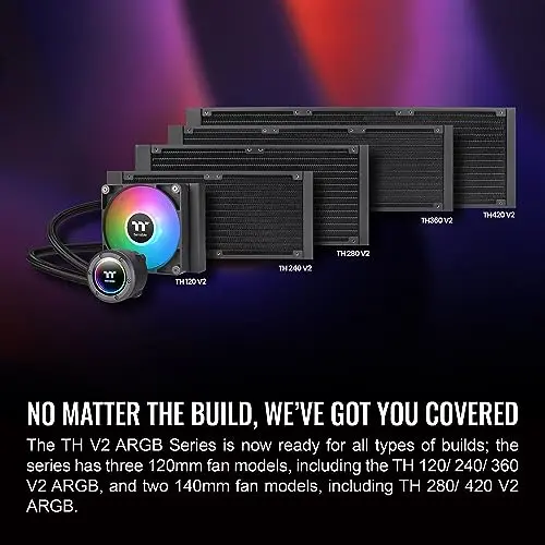 Cooler Líquido Thermaltake TH240 ARGB Sync V2 - 120mm, RPM 500~2000, Iluminación ARGB - imagen 3
