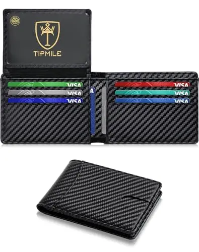 Billetera Slim Tipmile para Hombre: Protección RFID y Diseño Compacto