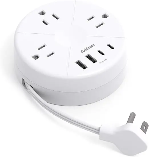 Travel Esstentials - Regleta de alimentación aprobada por crucero con cable