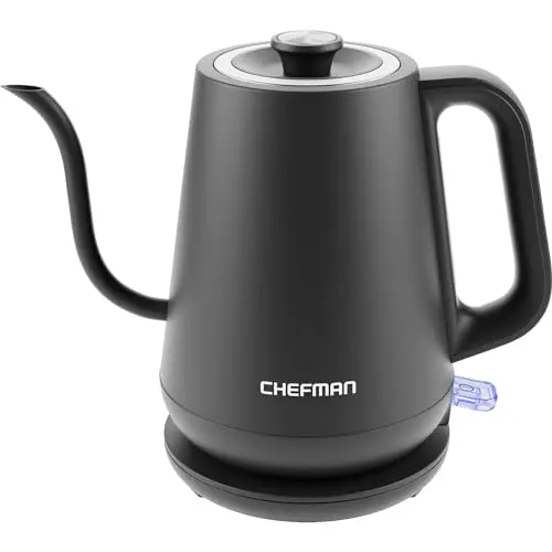 Hervidor Eléctrico Chefman Gooseneck 0.8L – Calentamiento Rápido, Apagado Automático, Diseño Elegante