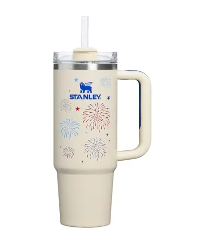 Vaso STANLEY Quencher H2.0 Flow State, 30 oz, Cream Royal Fireworks