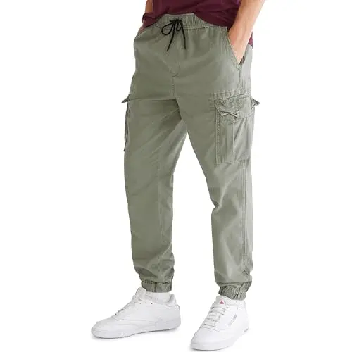 Pantalón Aero Cargo Jogger, Poliéster, Verde Oliva, XXL