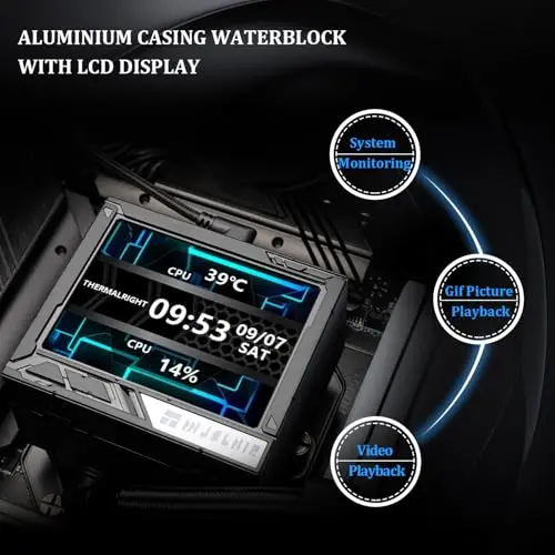Enfriador Líquido Thermalright Mjolnir Vision 360 ARGB con Pantalla LCD y Alta Compatibilidad - imagen 3