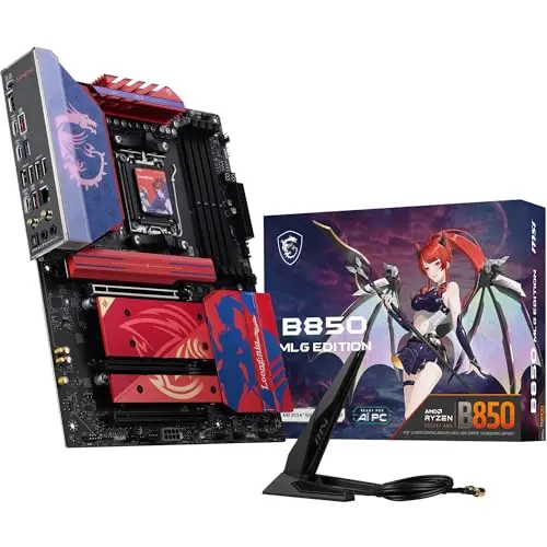 Placa base MSI B850 MLG EDTION ATX - Compatible con procesadores AMD Ryzen 9000/8000/7000, Wi-Fi 7 y PCIe 5.0.