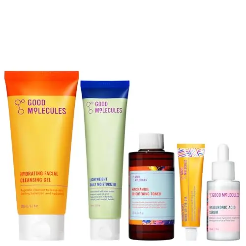 Set de Cuidado Diario Good Molecules: Gel Limpiador Hidratante y Más