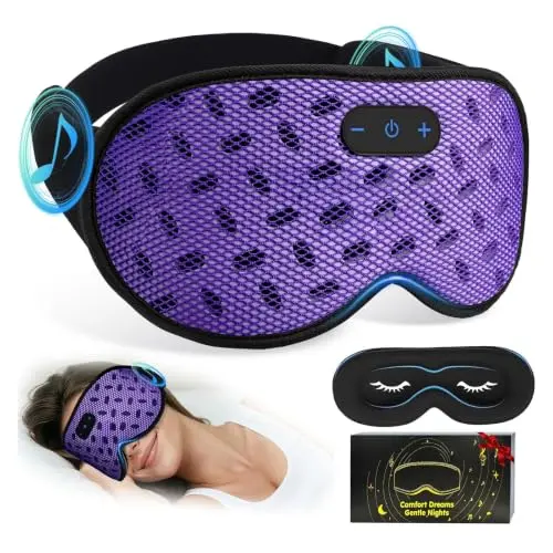 Máscara de Sueño 3D con Auriculares Bluetooth, Comodidad y Conectividad