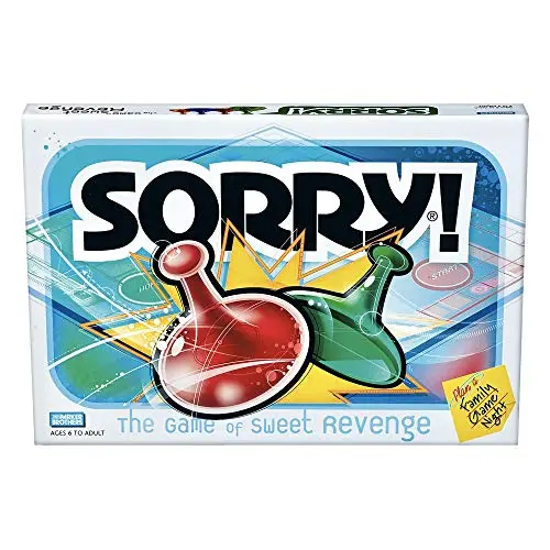 Hasbro Gaming Sorry! - Juego de Mesa Clásico para 2 a 4 Jugadores, A partir de 6 Años