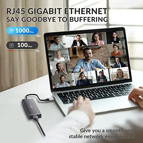 Estación de Acoplamiento USB C 10 en 1 con HDMI 4K, Ethernet 1000M y PD 100W - imagen 5