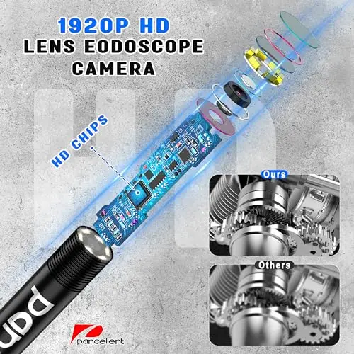 Endoscopio Pancellent Ultra Delgado 0.216'' con resolución 1920P y luz LED - 16.5FT - imagen 3
