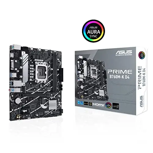 Placa Base ASUS Prime B760M-K D4 mATX con Soporte para PCIe 4.0 y Aura Sync RGB - imagen 2