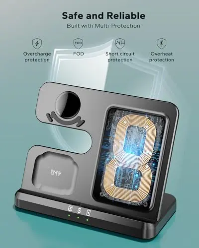 Estación de Carga 3 en 1 Eddibox para Samsung: Carga Rápida para Galaxy S25/S24/S23 y Reloj - imagen 4
