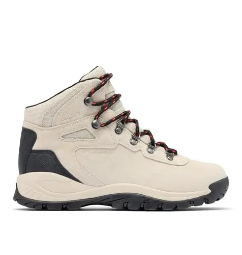 Botas de senderismo Columbia Newton Ridge Plus, impermeables y cómodas, Cloud Grey/Poppy Red, 10