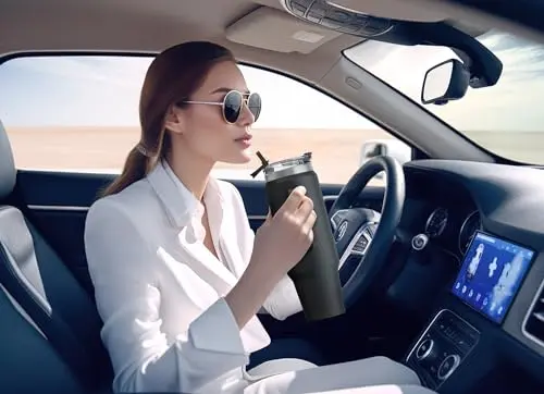 Taza Meoky 40 oz: Aislada, Antifugas, Con Asa y Popote, Hasta 34 Horas Fría (Noche) - imagen 5