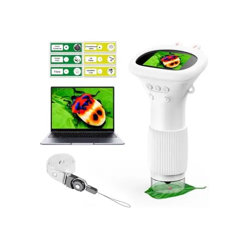 Microscopio WINWEND Portátil para Niños | Ampliación 100X-1000X y Luz LED Ajustable