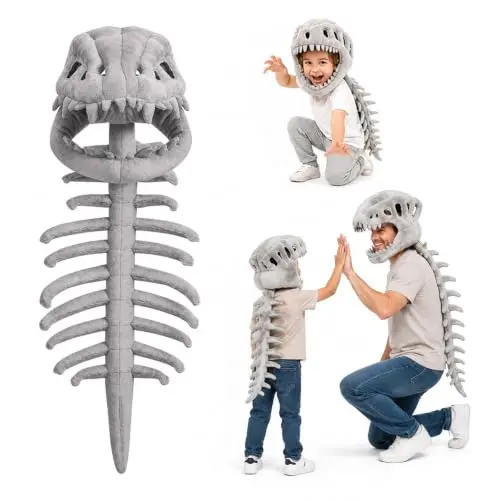 Disfraz de Esqueleto de Dinosaurio para Niños, Realista y Agradable para Halloween