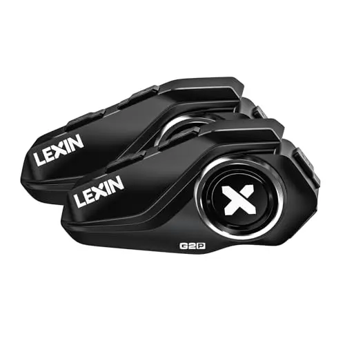 Intercom LEXIN G2P con Bluetooth 5.1 para Moto: Comunicación Privada y FM, 2 Pack