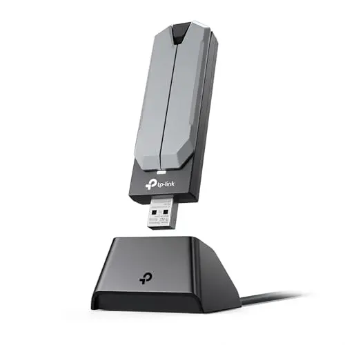 Adaptador TP-Link BE6200 Tri-Band USB 3.0 Wi-Fi 7 para PC, 2.882 Mbps en 6 GHz.