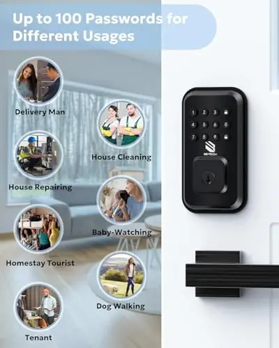 Cerradura Digital BE-TECH Sin Llave - Fácil Acceso con Código, Auto-Cierre y Diseño Resistente - imagen 4