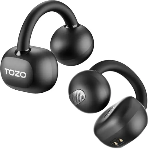 Auriculares TOZO OpenEarRing: Confort ligero, tecnología acústica avanzando y 40h de reproducción Bluetooth 5.4.