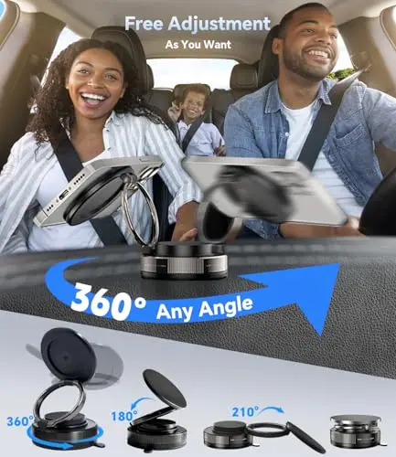 Soporte Magnético Mejorado Miedecdel para Automóvil - Montaje Seguro con Succión Ajustable y Compatible con iPhone y Android - imagen 4