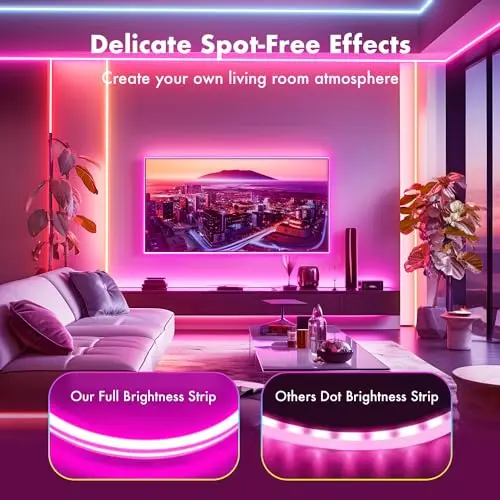 YILINM Luces de Cuerda RGB Neon de 20FT, Impermeables y Controladas por App/Remote - imagen 2